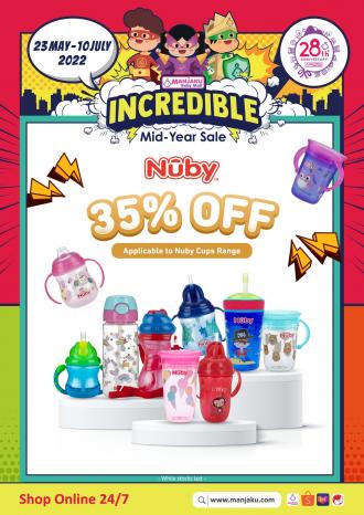 Manjaku Nuby Incredible Mid Year Sale 35% OFF (23 June 2022 - 10 July 2022)