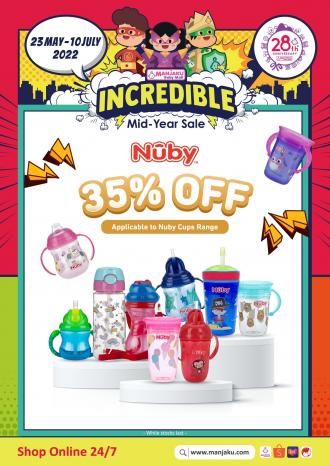 Manjaku Nuby Incredible Mid Year Sale 35% OFF (23 Jun 2022 - 10 Jul 2022)