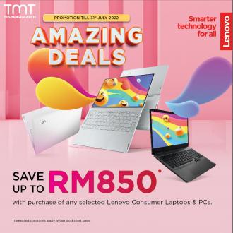 TMT Lenovo Shopee Amazing Deals Promotion Save Up To RM850 (valid until 31 July 2022)