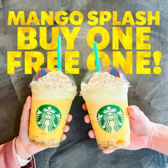 Starbucks Mango Splash Buy 1 FREE 1 Promotion (1 July 2022 - 11 July 2022)