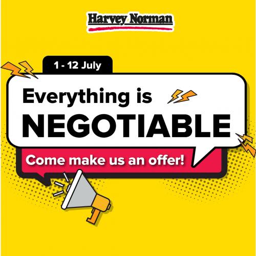 Harvey Norman Everything is Negotiable Promotion (1 July 2022 - 12 July 2022)
