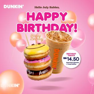 Dunkin Birthday Treat Promotion (1 July 2022 - 31 July 2022)
