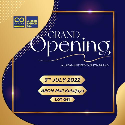 Colegacy Concept Store Aeon Kulai Opening Promotion (3 July 2022 - 16 July 2022)