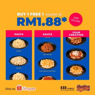 Kenny Rogers ROASTERS ShopeePay Buy 1 FREE 1 Voucher @ RM1.88 Promotion (valid until 31 July 2022)