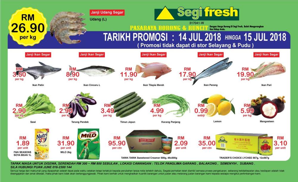 Segi Fresh Weekend Promotion (14 July 2018 - 15 July 2018)