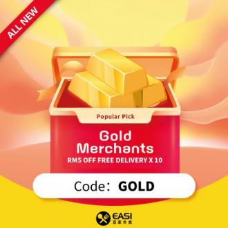EASI Gold Merchants RM5 OFF Delivery Fee Promotion (valid until 30 September 2022)