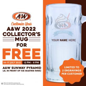 A&W Sunway Pyramid Collector's Mug FREE Engraving Promotion (14 July 2022 - 17 July 2022)