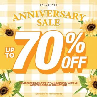 Elianto Anniversary Sale Up To 70% OFF at Freeport A'Famosa