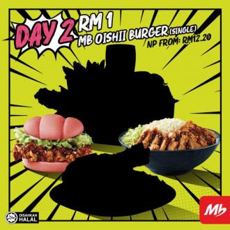 Marrybrown RM1 MB Oishii Burger Promotion (14 July 2022)