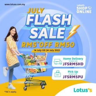 Tesco / Lotus's Online July Flash Sale RM5 OFF (14 July 2022 - 24 July 2022)