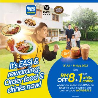 EASI Oldtown RM8 OFF & 1 Sen White Coffee Promotion with Touch 'n Go eWallet (15 July 2022 - 14 August 2022)