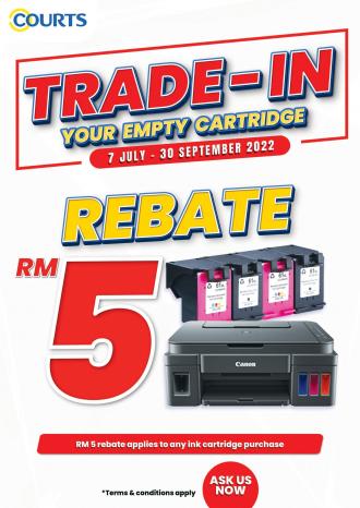 COURTS Trade-In Your Empty Cartridges Promotion (7 July 2022 - 7 July 2022)