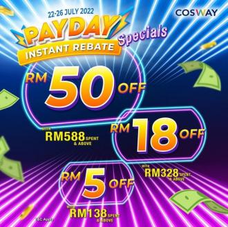 Cosway Payday Instant Rebate Promotion (22 Jul 2022 - 26 Jul 2022)