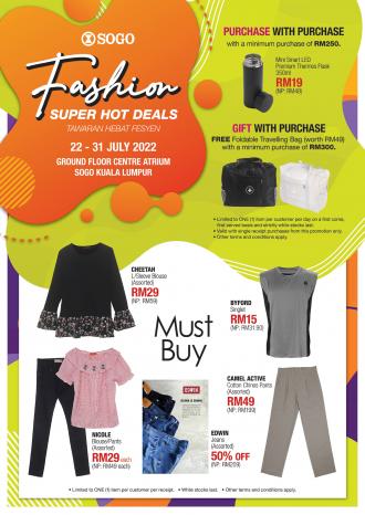 SOGO Kuala Lumpur Fashion Super Hot Deals Sale (22 July 2022 - 31 July 2022)