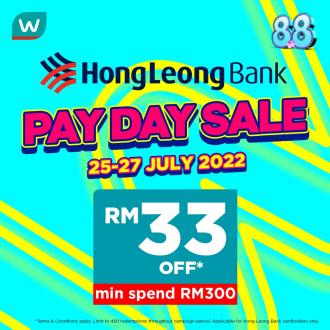 Watsons Online Hong Leong Card Pay Day Sale (25 July 2022 - 27 July 2022)
