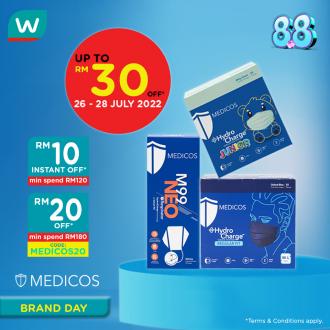 Watsons Online Medicos 8.8 Sale Up To 30% OFF & FREE Promo Code (26 July 2022 - 28 July 2022)
