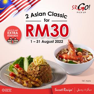 Secret Recipe SR Go 2 Asian Classics For RM30 Promotion (1 August 2022 - 31 August 2022)