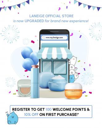 LANEIGE Online 10% OFF On First Purchase Promotion