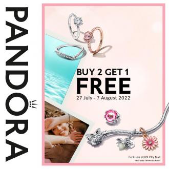 Pandora IOI City Mall Buy 2 Get 1 FREE Promotion (27 Jul 2022 - 7 Aug 2022)
