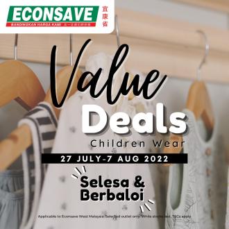 Econsave Children Wear Value Deals Promotion (27 July 2022 - 7 August 2022)