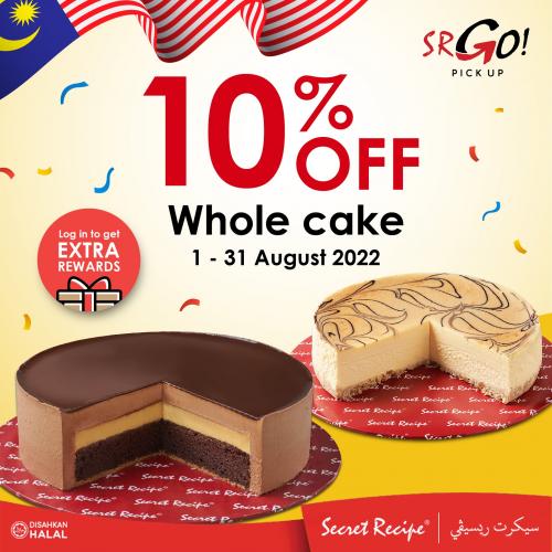 Secret Recipe SR Go Pick Up Merdeka Whole Cake Promotion (1 August 2022 - 31 August 2022)