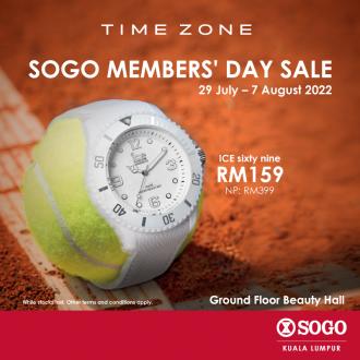SOGO Kuala Lumpur Time Zone Members’ Day Sale (29 July 2022 - 7 August 2022)