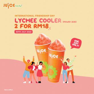 Juice Works 2 Power Size Lychee Cooler For RM18 Promotion (30 July 2022)