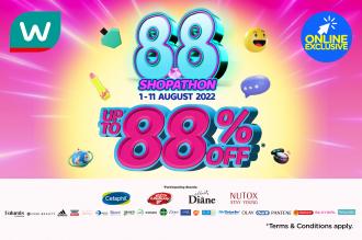 Watsons Online 8.8 Sale Up To 88% OFF (1 August 2022 - 11 August 2022)