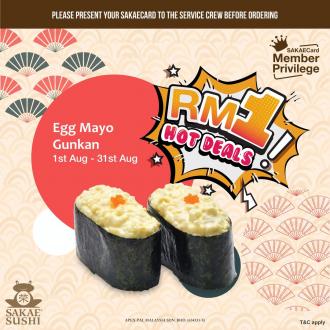 Sakae Sushi Member Egg Mayo Gunkan @ RM1 Promotion (1 August 2022 - 31 August 2022)