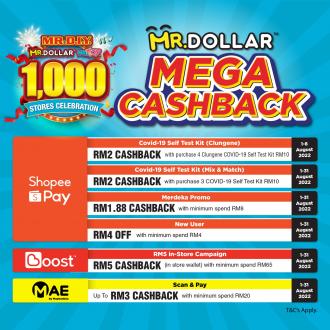 Mr Dollar Mega Cashback Promotion (1 August 2022 - 31 August 2022)