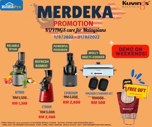 HomePro Kuvings Merdeka Promotion (1 August 2022 - 31 August 2022)