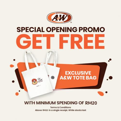 A&W Express Ipoh Parade Opening Promotion FREE Tote Bag