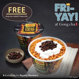 Gong Cha Royalty Members FREE Maggi Pedas Giler Promotion (5 August 2022 - 11 August 2022)