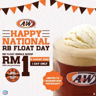A&W RB Float Single Scoop @ RM1 Promotion (6 August 2022)
