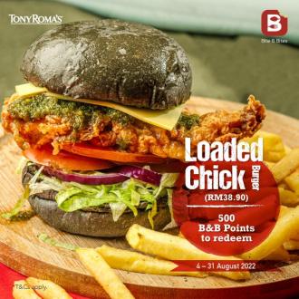 Tony Roma's Bite & Bites Loaded Chick Burger @ 500 Points Promotion (4 Aug 2022 - 31 Aug 2022)