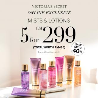 Victoria's Secret Online Mists & Lotions 5 for RM299 Promotion (valid until 8 August 2022)