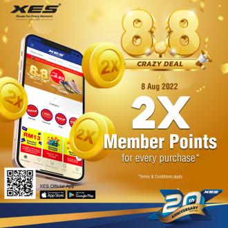 XES Shoes Online 8.8 Sale 2X Members Points (8 August 2022)