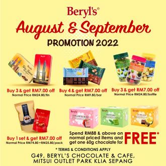 Beryl's Chocolate August & September Sale at Mitsui Outlet Park (1 August 2022 - 30 September 2022)