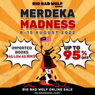 Big Bad Wolf Online Merdeka Madness Sale Up To 95% OFF (8 August 2022 - 15 August 2022)