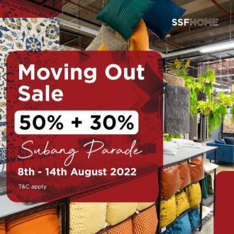 SSF Subang Jaya Moving Out Sale 50% OFF + 30% OFF (8 August 2022 - 14 August 2022)