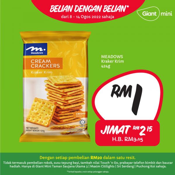 Giant Mini MEADOWS Cream Crackers PWP Promotion (8 August 2022 - 14 August 2022)