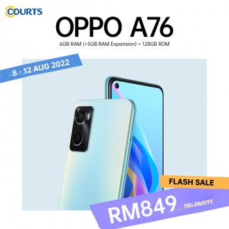 COURTS OPPO A76 Flash Sale (8 August 2022 - 12 August 2022)