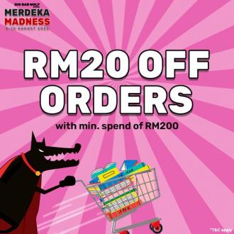 Big Bad Wolf Online Merdeka Madness RM20 OFF Promotion (8 Aug 2022 - 15 Aug 2022)