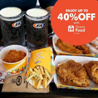 A&W ShopeeFood Promotion Up To 40% OFF