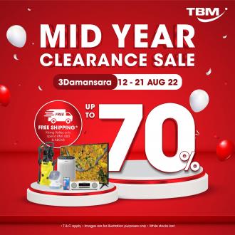 TBM Mid Year Clearance Sale Up To 70% OFF (12 August 2022 - 21 August 2022)