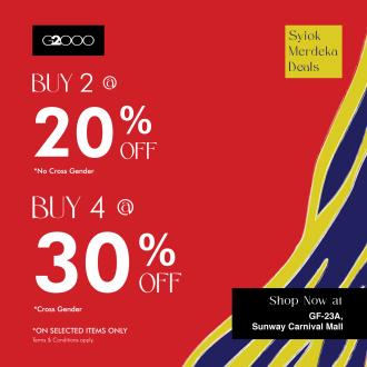 G2000 Sunway Carnival Mall Merdeka Sale (10 Aug 2022 - 31 Aug 2022)
