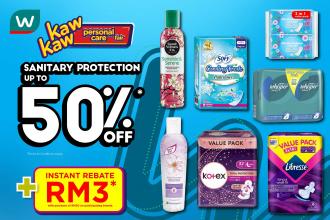 Watsons Sanitary Protection Sale Up To 50% OFF (11 August 2022 - 15 August 2022)