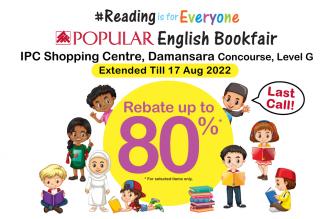 POPULAR English Book Fair Sale Rebate Up To 80% at IPC Shopping Centre (valid until 17 August 2022)