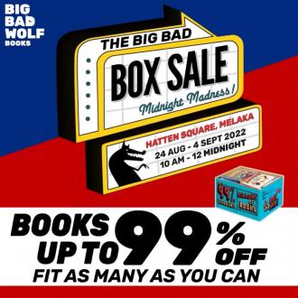 Big Bad Wolf Books Box Sale Up To 99% OFF at Hatten Square Melaka (24 August 2022 - 4 September 2022)