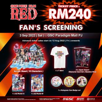 GSC Paradigm Mall PJ One Piece Film Red Fan Screening Promotion
